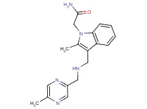 2-[2-methyl-3-({[(5-methylpyrazin-2-yl)methyl]amino}methyl)-1H-indol-1-yl]acetamide