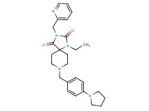 1-ethyl-3-(2-pyridinylmethyl)-8-[4-(1-pyrrolidinyl)benzyl]-1,3,8-triazaspiro[4.5]decane-2,4-dione