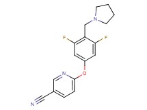 6-[3,5-difluoro-4-(pyrrolidin-1-ylmethyl)phenoxy]nicotinonitrile