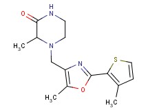 3-methyl-4-{[5-methyl-2-(3-methyl-2-thienyl)-1,3-oxazol-4-yl]methyl}piperazin-2-one