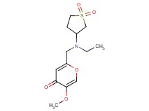 2-{[(1,1-dioxidotetrahydro-3-thienyl)(ethyl)amino]methyl}-5-methoxy-4H-pyran-4-one