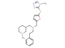 N-[(1-methyl-3-piperidinyl)methyl]-N-({5-[(4-methyl-4H-1,2,4-triazol-3-yl)thio]-2-furyl}methyl)-2-phenylethanamine