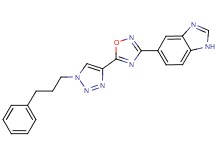 5-{5-[1-(3-phenylpropyl)-1H-1,2,3-triazol-4-yl]-1,2,4-oxadiazol-3-yl}-1H-benzimidazole