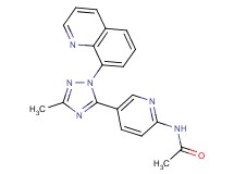 N-[5-(3-methyl-1-quinolin-8-yl-1H-1,2,4-triazol-5-yl)pyridin-2-yl]acetamide
