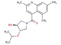 (3S*,4S*)-4-isopropoxy-1-[(2,5,7-trimethylquinolin-4-yl)carbonyl]pyrrolidin-3-ol
