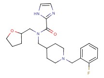 N-{[1-(2-fluorobenzyl)piperidin-4-yl]methyl}-N-(tetrahydrofuran-2-ylmethyl)-1H-imidazole-2-carboxamide