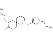2-(2-methoxyethyl)-8-[(5-propyl-3-thienyl)carbonyl]-2,8-diazaspiro[5.5]undecan-3-one