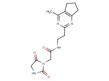2-(2,5-dioxoimidazolidin-1-yl)-N-[2-(4-methyl-6,7-dihydro-5H-cyclopenta[d]pyrimidin-2-yl)ethyl]acetamide