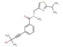 3-(3-hydroxy-3-methylbut-1-yn-1-yl)-N-[(2-isopropyl-1,3-thiazol-4-yl)methyl]-N-methylbenzamide