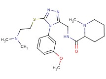 N-{[5-{[2-(dimethylamino)ethyl]thio}-4-(3-methoxyphenyl)-4H-1,2,4-triazol-3-yl]methyl}-1-methyl-2-piperidinecarboxamide