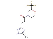 4-[3-(5-methyl-1H-1,2,4-triazol-3-yl)propanoyl]-2-(trifluoromethyl)morpholine