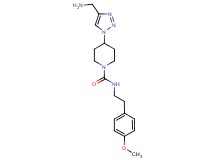 4-[4-(aminomethyl)-1H-1,2,3-triazol-1-yl]-N-[2-(4-methoxyphenyl)ethyl]-1-piperidinecarboxamide