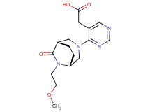 {4-[(1S*,5R*)-6-(2-methoxyethyl)-7-oxo-3,6-diazabicyclo[3.2.2]non-3-yl]pyrimidin-5-yl}acetic acid