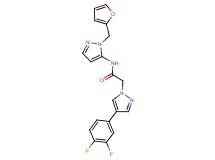 2-[4-(3,4-difluorophenyl)-1H-pyrazol-1-yl]-N-[1-(2-furylmethyl)-1H-pyrazol-5-yl]acetamide