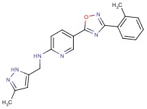 5-[3-(2-methylphenyl)-1,2,4-oxadiazol-5-yl]-N-[(3-methyl-1H-pyrazol-5-yl)methyl]-2-pyridinamine