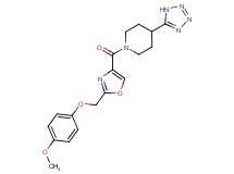 1-({2-[(4-methoxyphenoxy)methyl]-1,3-oxazol-4-yl}carbonyl)-4-(1H-tetrazol-5-yl)piperidine