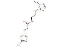 2-[(5-amino-1,3,4-thiadiazol-2-yl)thio]-N-{2-[(1-methyl-1H-imidazol-2-yl)thio]ethyl}acetamide
