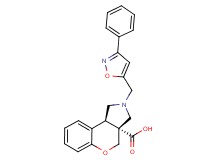 (3aR*,9bR*)-2-[(3-phenylisoxazol-5-yl)methyl]-1,2,3,9b-tetrahydrochromeno[3,4-c]pyrrole-3a(4H)-carboxylic acid