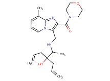 4-[1-({[8-methyl-2-(4-morpholinylcarbonyl)imidazo[1,2-a]pyridin-3-yl]methyl}amino)ethyl]-1,6-heptadien-4-ol