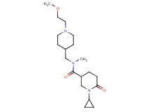 1-cyclopropyl-N-{[1-(2-methoxyethyl)-4-piperidinyl]methyl}-N-methyl-6-oxo-3-piperidinecarboxamide