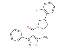 4-{[3-(2-fluorophenyl)-1-pyrrolidinyl]carbonyl}-5-methyl-3-phenylisoxazole