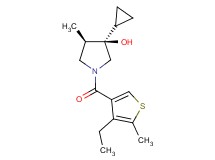 (3R*,4R*)-3-cyclopropyl-1-[(4-ethyl-5-methyl-3-thienyl)carbonyl]-4-methyl-3-pyrrolidinol