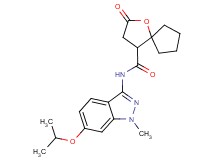 N-(6-isopropoxy-1-methyl-1H-indazol-3-yl)-2-oxo-1-oxaspiro[4.4]nonane-4-carboxamide