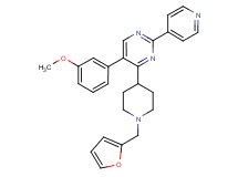 4-[1-(2-furylmethyl)-4-piperidinyl]-5-(3-methoxyphenyl)-2-(4-pyridinyl)pyrimidine