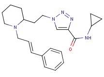 N-cyclopropyl-1-(2-{1-[(2E)-3-phenyl-2-propen-1-yl]-2-piperidinyl}ethyl)-1H-1,2,3-triazole-4-carboxamide