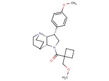 (3R*,3aR*,7aR*)-1-{[1-(methoxymethyl)cyclobutyl]carbonyl}-3-(4-methoxyphenyl)octahydro-4,7-ethanopyrrolo[3,2-b]pyridine