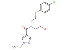 N-{2-[(4-chlorophenyl)thio]ethyl}-1-ethyl-N-(2-hydroxyethyl)-1H-pyrazole-4-carboxamide