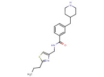 3-(4-piperidinylmethyl)-N-[(2-propyl-1,3-thiazol-4-yl)methyl]benzamide