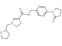 N-[4-(2-oxo-1-pyrrolidinyl)benzyl]-1-(tetrahydro-2-furanylmethyl)-1H-1,2,3-triazole-4-carboxamide