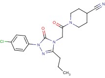 1-{[1-(4-chlorophenyl)-5-oxo-3-propyl-1,5-dihydro-4H-1,2,4-triazol-4-yl]acetyl}-4-piperidinecarbonitrile