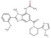 N-(2-(2-methoxyphenyl)-1-methyl-5-{[2-(1-methyl-1H-imidazol-2-yl)-1-piperidinyl]carbonyl}-1H-benzimidazol-7-yl)acetamide