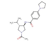 N-[(3R*,4S*)-1-acetyl-4-isopropyl-3-pyrrolidinyl]-4-(1-pyrrolidinyl)benzamide