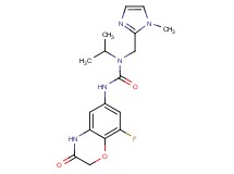 N'-(8-fluoro-3-oxo-3,4-dihydro-2H-1,4-benzoxazin-6-yl)-N-isopropyl-N-[(1-methyl-1H-imidazol-2-yl)methyl]urea