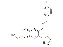 (4-fluorobenzyl){[7-(methylthio)-2-(2-thienyl)-3-quinolinyl]methyl}amine