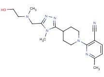 2-[4-(5-{[(2-hydroxyethyl)(methyl)amino]methyl}-4-methyl-4H-1,2,4-triazol-3-yl)piperidin-1-yl]-6-methylnicotinonitrile