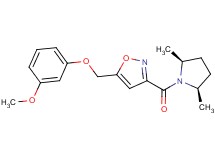3-{[(2R*,5S*)-2,5-dimethylpyrrolidin-1-yl]carbonyl}-5-[(3-methoxyphenoxy)methyl]isoxazole