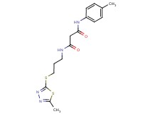 N-(4-methylphenyl)-N'-{3-[(5-methyl-1,3,4-thiadiazol-2-yl)thio]propyl}malonamide