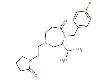 4-(4-fluorobenzyl)-3-isopropyl-1-[2-(2-oxopyrrolidin-1-yl)ethyl]-1,4-diazepan-5-one