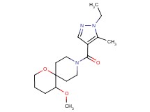 9-[(1-ethyl-5-methyl-1H-pyrazol-4-yl)carbonyl]-5-methoxy-1-oxa-9-azaspiro[5.5]undecane
