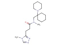N-methyl-3-(4-methyl-4H-1,2,4-triazol-3-yl)-N-{[1-(1-piperidinyl)cyclohexyl]methyl}propanamide