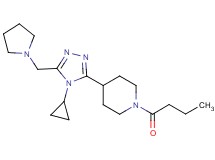 1-butyryl-4-[4-cyclopropyl-5-(pyrrolidin-1-ylmethyl)-4H-1,2,4-triazol-3-yl]piperidine