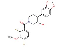(3S*,4S*)-4-(1,3-benzodioxol-5-yl)-1-(2,4-difluoro-3-methoxybenzoyl)piperidin-3-ol