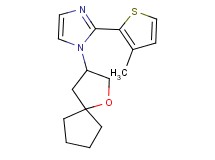 2-(3-methyl-2-thienyl)-1-(1-oxaspiro[4.4]non-3-yl)-1H-imidazole