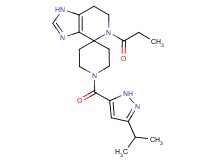 1'-[(3-isopropyl-1H-pyrazol-5-yl)carbonyl]-5-propionyl-1,5,6,7-tetrahydrospiro[imidazo[4,5-c]pyridine-4,4'-piperidine]