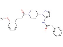 N-(1-{1-[3-(2-methoxyphenyl)propanoyl]-4-piperidinyl}-1H-pyrazol-5-yl)-2-phenylacetamide