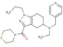 N-ethyl-1-propyl-N-(4-pyridinylmethyl)-3-(4-thiomorpholinylcarbonyl)-4,5,6,7-tetrahydro-1H-indazol-5-amine